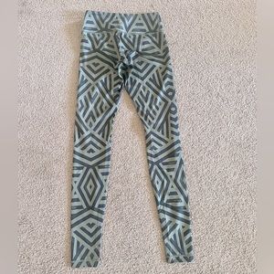 lululemon Wunder Under Full On Luxtreme Pant 4 Chevron Shuffle Fatigue Green Blk